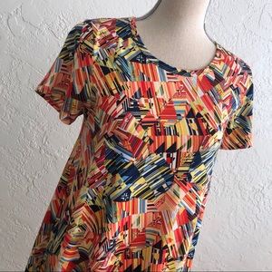 Lularoe Carly Dress Colorful Pattern - XS